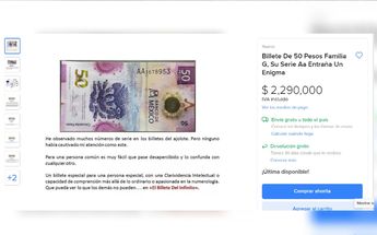El billete de 50 pesos tiene diversas características que lo hacen único / Captura.