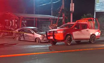 Accidente vial en Juárez, Nuevo León / Israel Santacruz