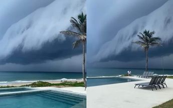 ¡Impresionante! Captan nube de arco en playa de Tamaulipas / Cortesía