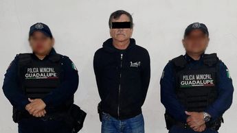 El hombre fue detenido por elementos de la Policía de Guadalupe. | Especial