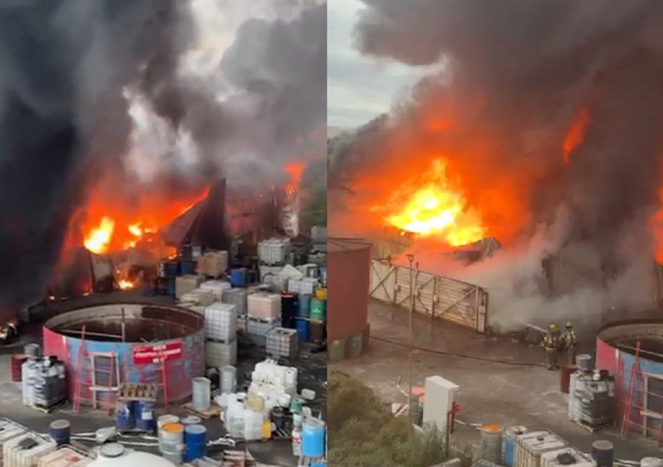 El incendio movilizó a cuerpos de rescate y elementos de Protección Civil.| Especial