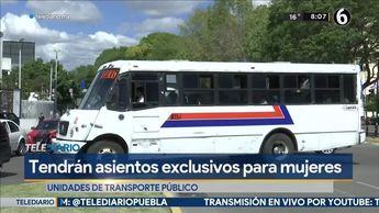 Asignarán asientos exclusivos para mujeres en unidades de transporte público en Puebla