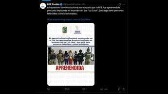 La Fiscalía de Puebla investigará las acciones de Isabel 'N' en el ataque al Bar Lacoss / FGE
