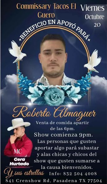 Conciertos y venta de comida fueron algunas de las actividades organizadas por la comundiad para apoyar a la familia de Roberto Almaguer | Facebook