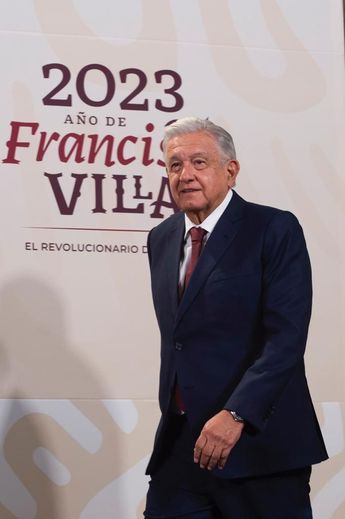López Obrador durante conferencia matutina en Palacio Nacional. | Cortesía