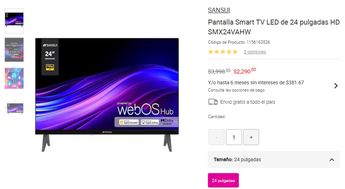 La Smart TV de Sansui funciona con el sistema operativo WebOS de LG | Liverpool
