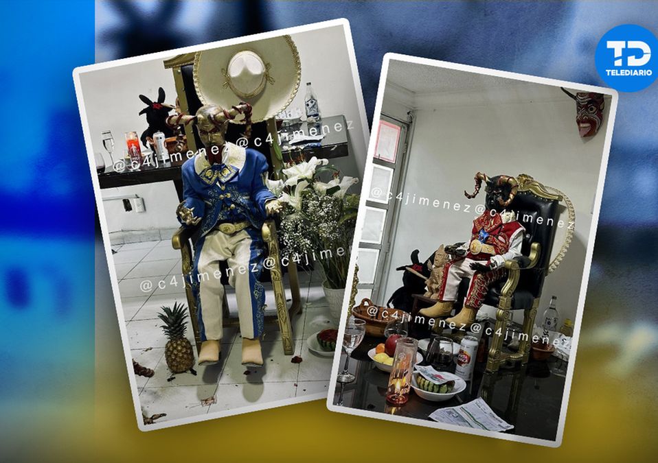 Diablos vestidos de charros en altar encontrado en la GAM / @c4jimenez