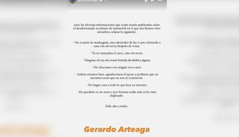 Mensaje de Gerardo Arteaga vía Instagram / Captura