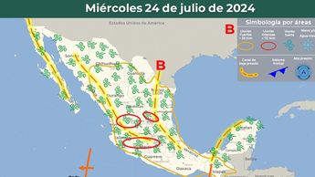 Clima en México 24 de julio