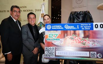 Lotería Nacional inmortaliza la imagen del Chile en Nogada en un billete | Agencia Enfoque