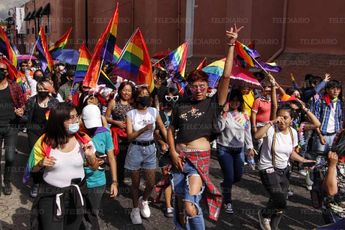 Algunos participantes bailaron durante la marcha / Melanie Torres