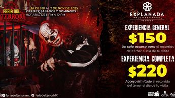 Los precios para esta terrorífica experiencia son muy accesibles para que invites a tus amigos | Feria del Terror