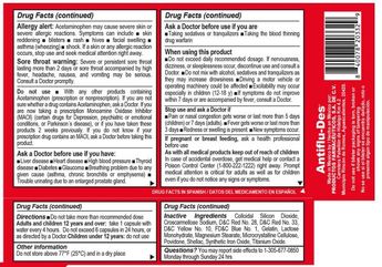 Riesgos y advertencias de tomar Antiflu-Des