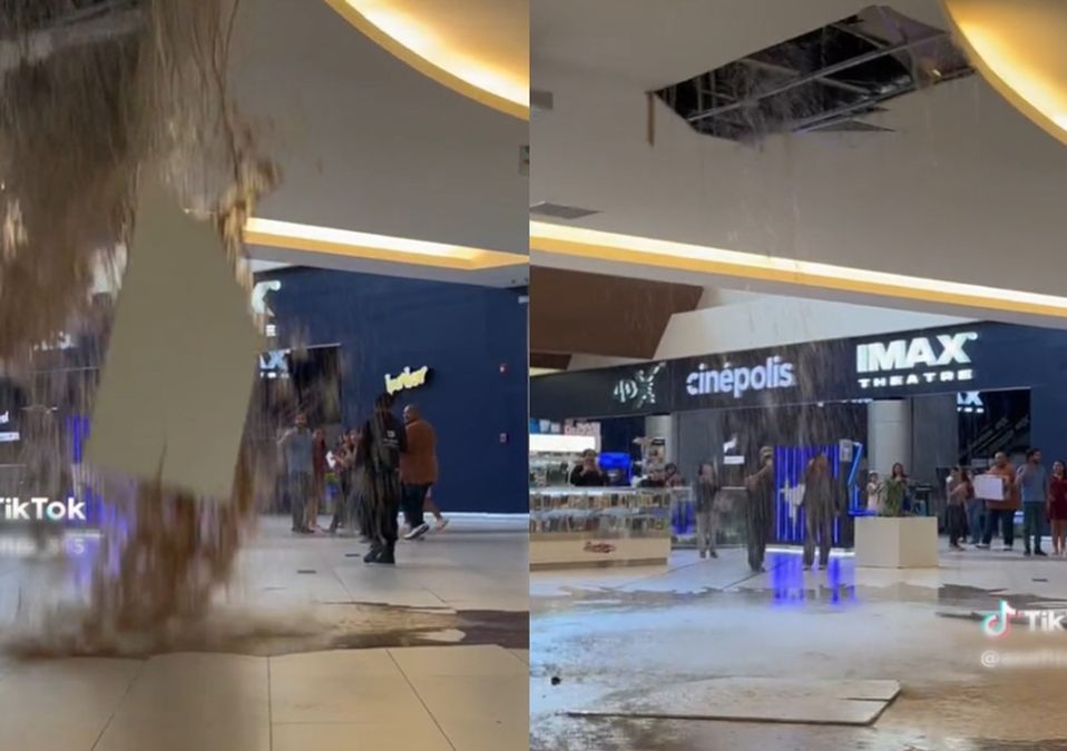 Se desploma techo en centro comercial de avenida Insurgentes. | Especial
