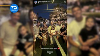 Familia de Xavi Hernández se despide de la familia de Héctor Moreno / Captura
