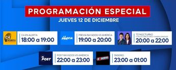 Canal 6 cambia su programación este jueves 12 de diciembre