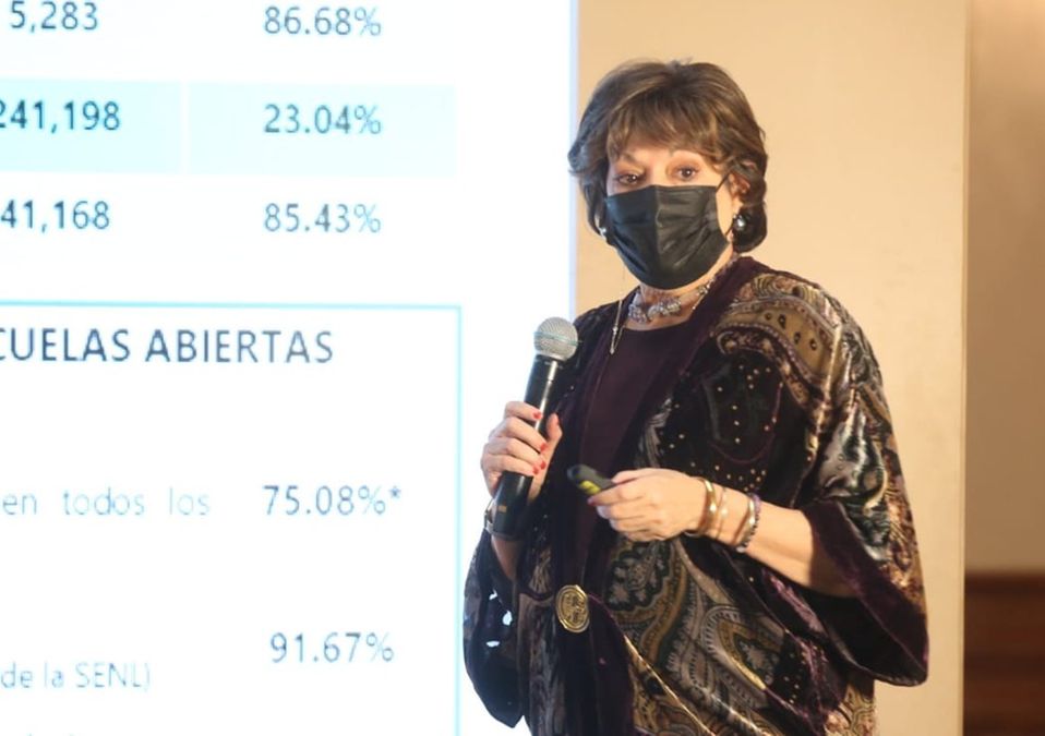 Titular de la Secretaría de Educación en Nuevo León, Sofialeticia Morales. / Raúl Palacios