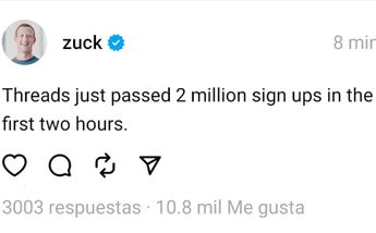 Mark Zuckerberg en Threads / Captura