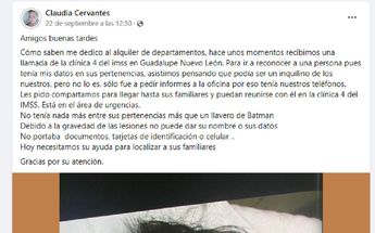 Joven abandonado en clínica de Guadalupe | Cortesía