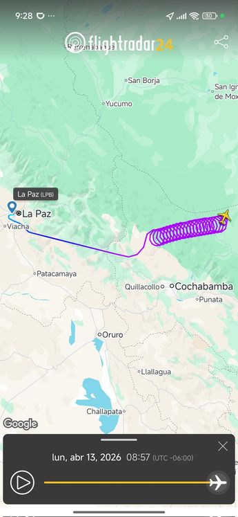 Esta fue la ruta que siguió el avión previo a la caída.