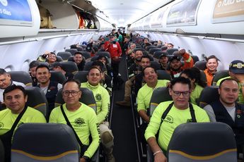 El contingente mexicano partió desde el AIFA rumbo a Venezuela para apoyar las labores de búsqueda y rescate. (Mónica Ramos)