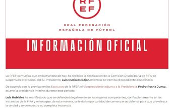 Comunicado de RFEF sobre Luis Urdiales / CORTESÍA: @rfef