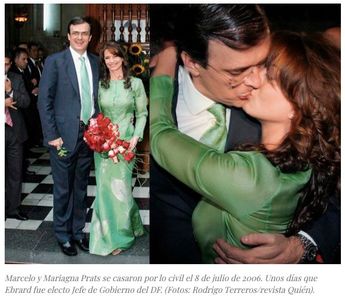 Marcelo Ebrard y Mariagna Prats. | Revista Quien
