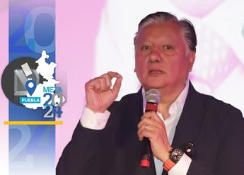 Fernando Morales, candidato a la gubernatura de Puebla, durante foro en el Tec de Monterrey / Agencia Es Imagen
