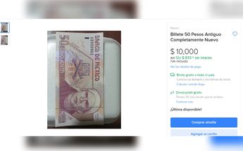 Billete de 50 se vende en 10 mil por esto / captura.