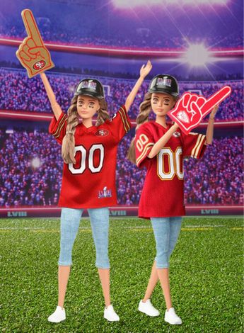 Colección especial de Barbie del Super Bowl 2024.