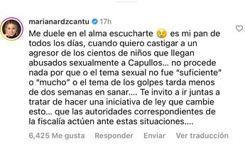Respueta de Mariana Rodríguez │ @marianardrzcantu.