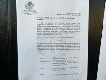 Notificación sobre el desistimiento de la controversia constitucional. | Pedro Delgado