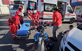 Uno de los lesionados tuvo que ser trasladado a un hospital por probable fractura de pierna derecha. | Fabricio Gallegos