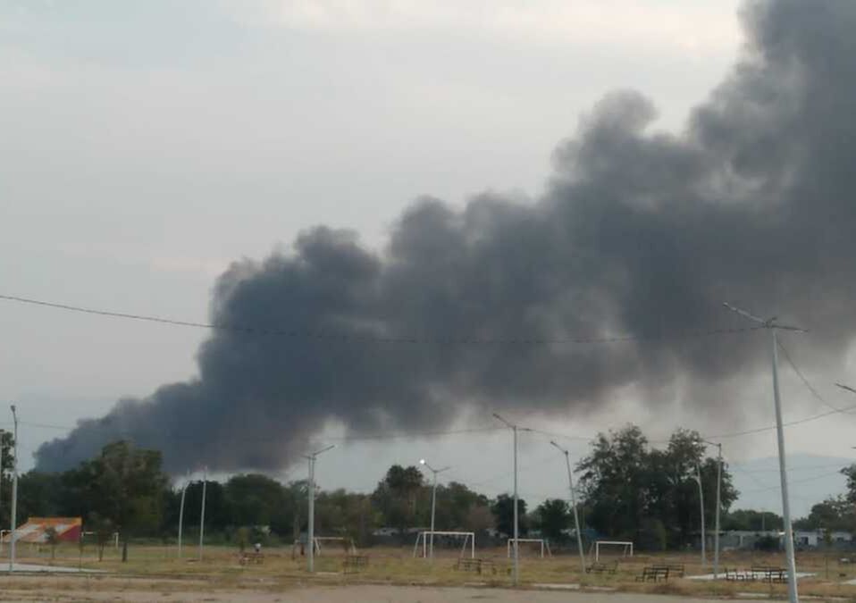 Incendio en ducto de Pemex en Montemorelos, NL / Especial