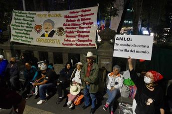 Acampan por marcha de AMLO/ Haarón Álvarez