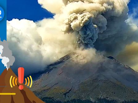 El volcán Popocatépetl ha incrementado su actividad en las últimas horas / @Diegoxx_YT