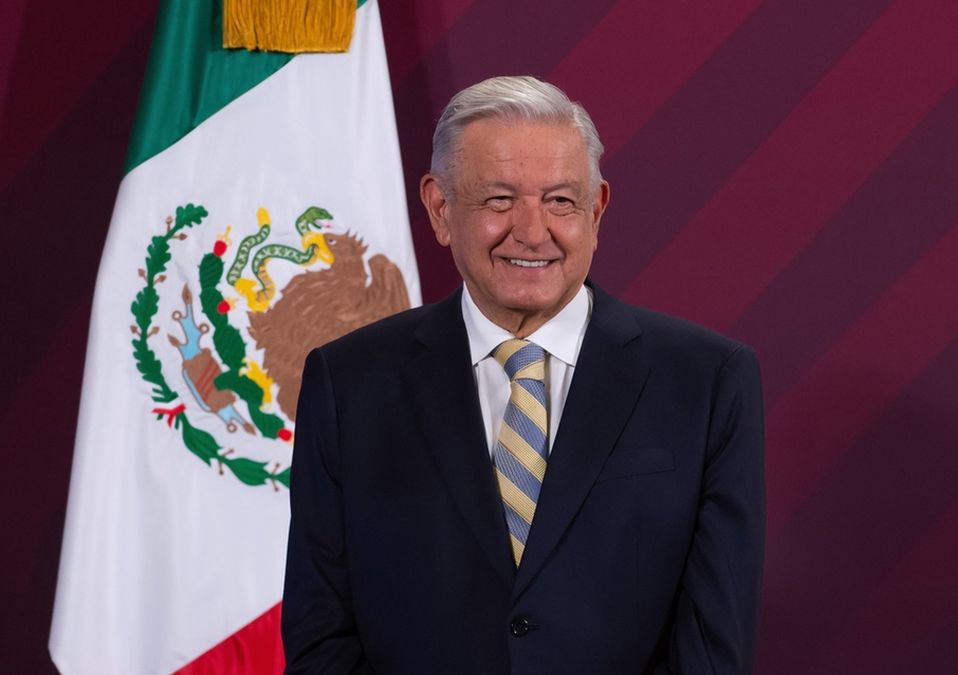 El presidente López Obrador durante conferencia de prensa matutina. | Cortesía