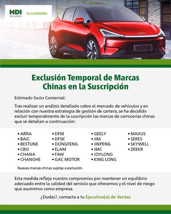 Comunicado de HDI Seguros