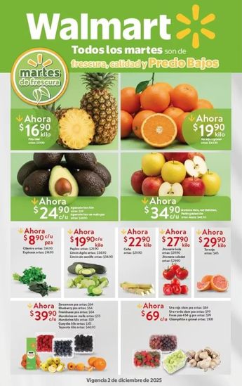 Promociones del Martes de Frescura este 2 de diciembre 2025. | Walmart México