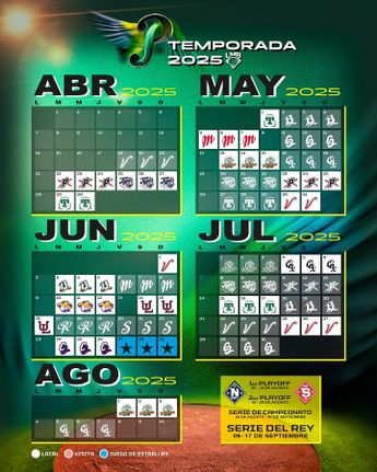 Abril será el mes de inicio de la temporada, mientras que los playoffs arrancarán en agosto /