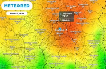 La tarde del martes será una de las más cálidas de la semana con máximas de hasta 29 °C sin descartar valores superiores / Meteored