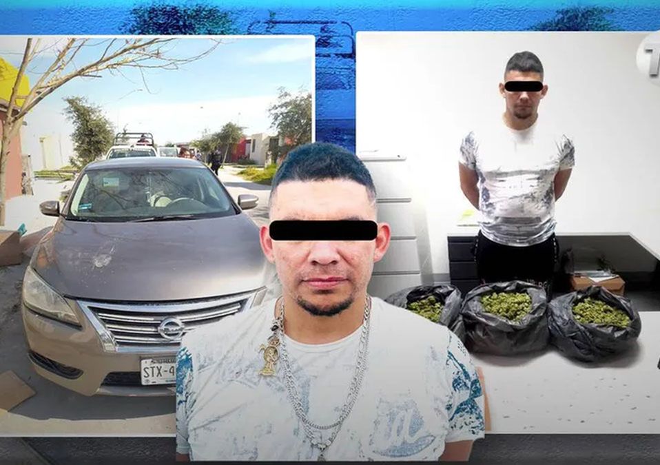 Detienen a un hombre por portar 2 kilos de mariguana en Pesquería