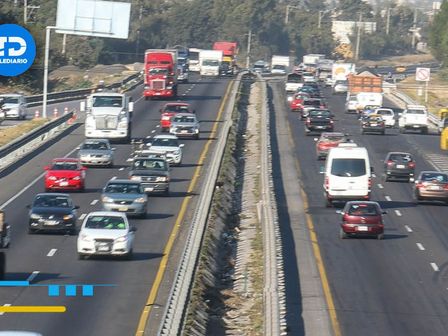 Tránsito fluido en la Autopista México-Puebla visto desde las alturas / Agencia Es Imagen