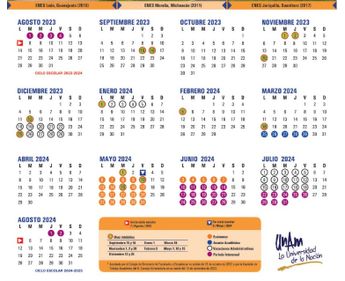 Calendario Escolar UNAM Plan Anual / DGAE UNAM