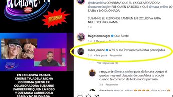 Maca Carriedo respondió en la publicación de la entrevista con Adela Micha