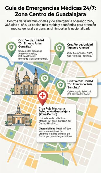 Es importante ubicar las lugares donde se puede recibir atención médica en la ciudad. | Imagen hecha con Inteligencia Artificial de NotebookLM