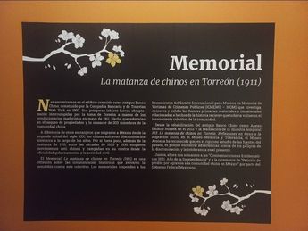 Memorial en el Museo Arocena de Torreón sobre la Matanza a la Comunidad China