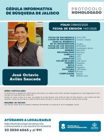 Fiscalía indaga si los restos pertenecen a José Octavio Avilés/ Especial