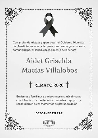 El Gobierno municipal lamentó el fallecimiento de la cuarta víctima. | Gobierno de Amatitán