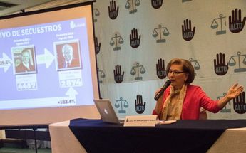 Isabel Miranda de Wallace, dirigente de Alto al Secuestro, presentó un informe sobre las cifras de secuestro en el país. | Cuartoscuro